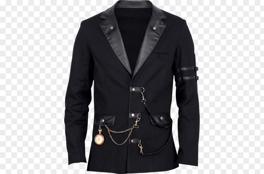 Steampunk Pocket Watch Jacket Blazer Coat Gothic Fashion Clothing PNG