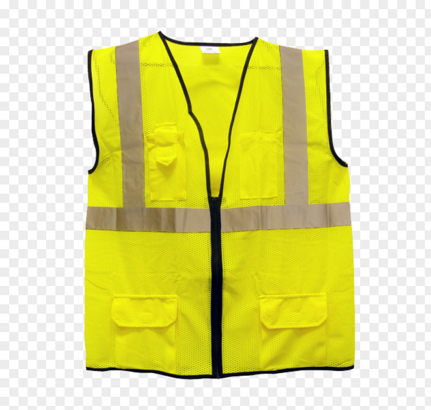 Zipper Gilets High-visibility Clothing Sleeveless Shirt PNG