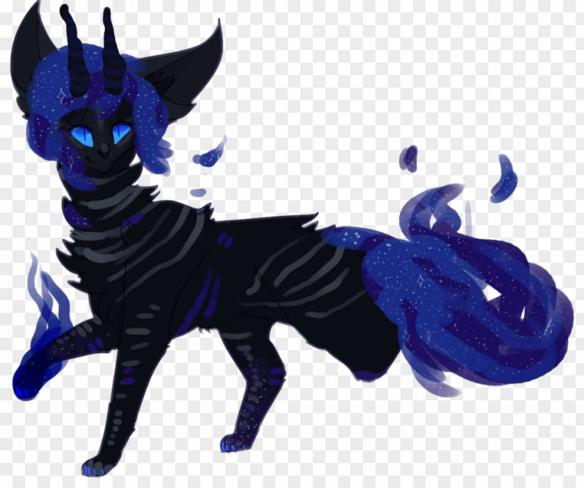 Glowing Eyes Cat Horse Cobalt Blue Mammal PNG