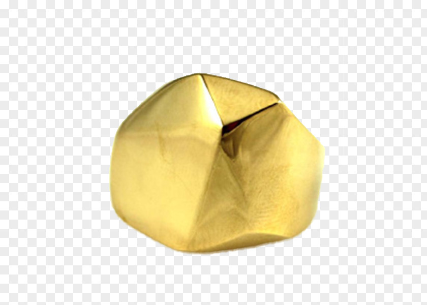 Mvintage Polyhedron Alloy Ring Jewellery Gold PNG