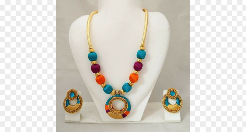 Necklace Turquoise Earring Silk Thread Jewellery PNG