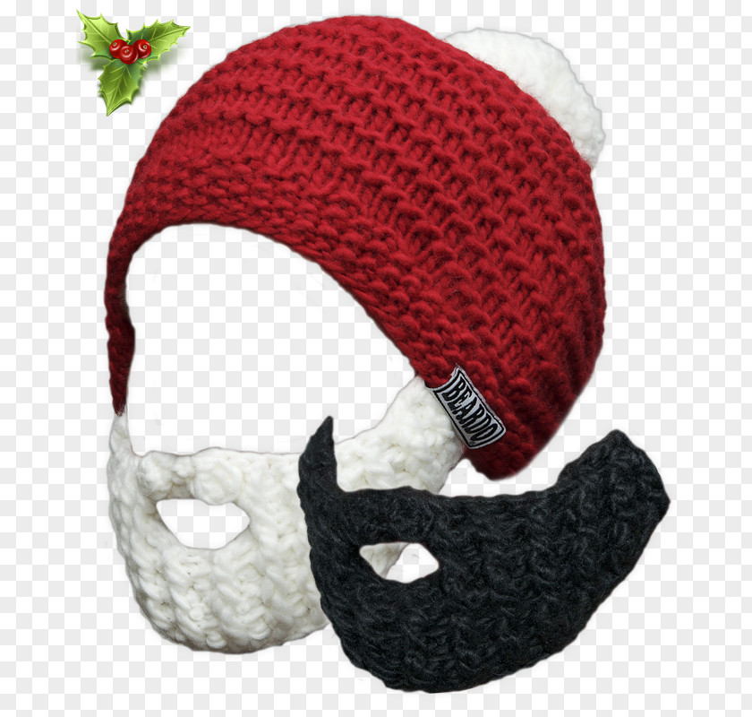 Ski Cap Knit Santa Claus Beanie Christmas PNG