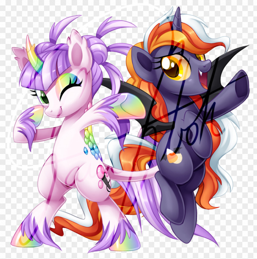 Cute Candy Corn Princess Pony Earring Cartoon Illustration Goth Subculture PNG