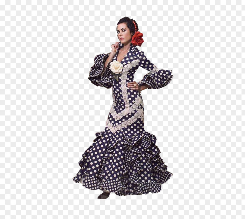 Dress Polka Dot Fashion Flamenco Costume PNG