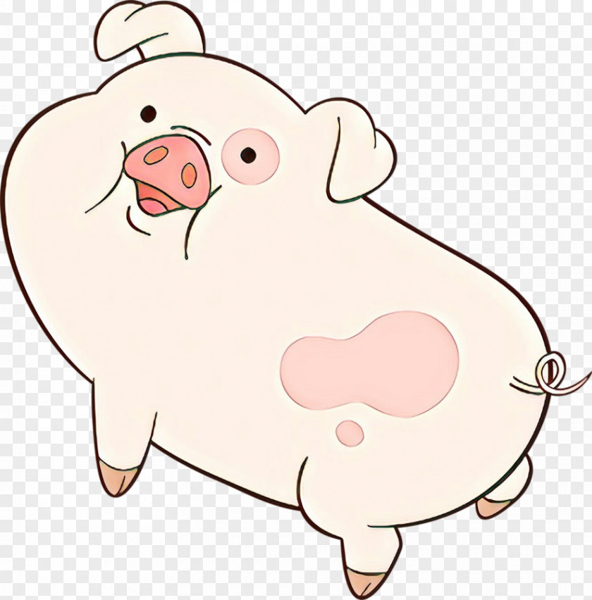 Fawn Livestock Domestic Pig Cartoon Nose Snout Pink PNG