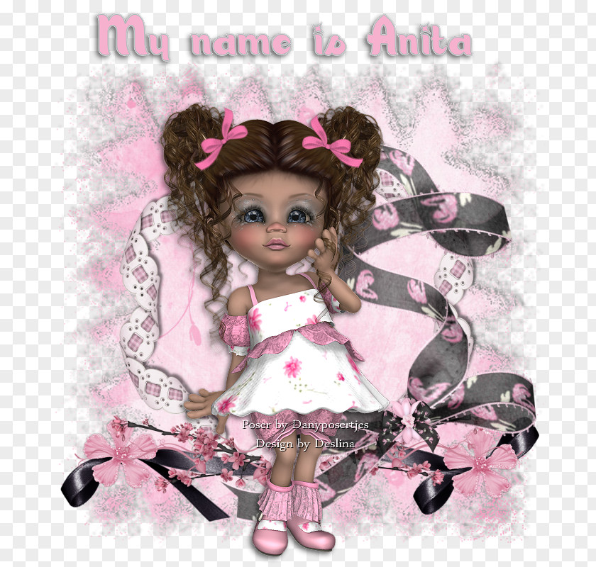 Hin Doll Toddler Pink M PNG