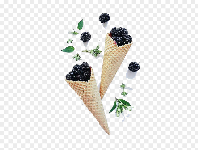 Mulberry Ice Cream Cone Shutter Speed PNG