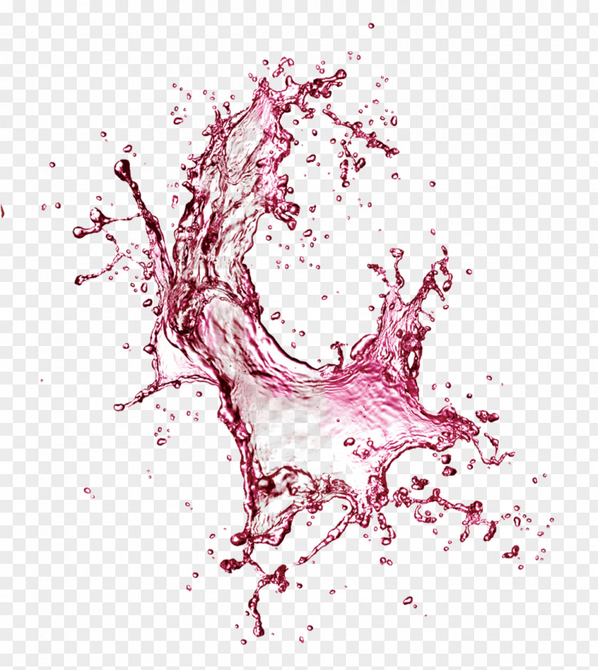 Purple Water Splash Effect Element PNG