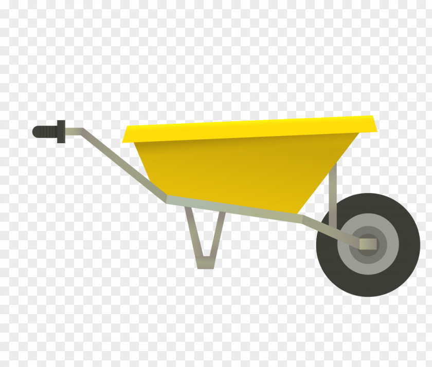 Vector Yellow Tractors Wheelbarrow Adobe Illustrator PNG