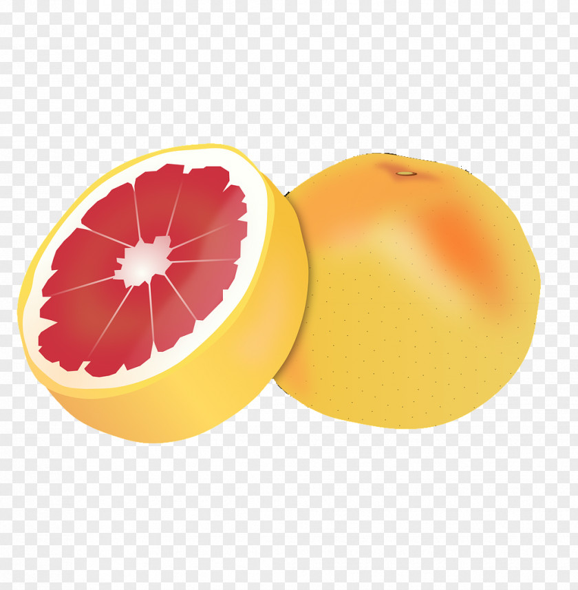 Cartoon Red Grapefruit Juice Pomelo Orange Clip Art PNG