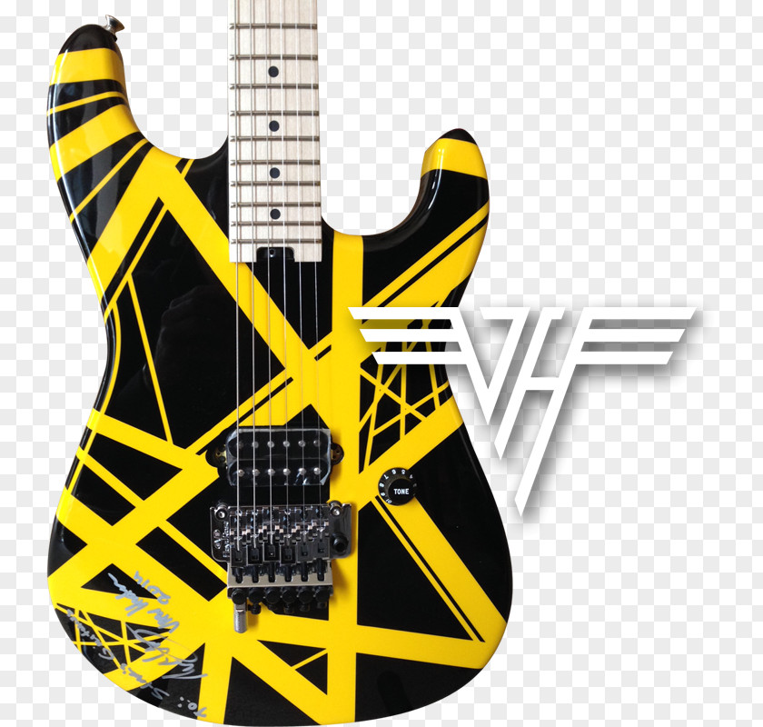 Electric Guitar EVH Striped Series Frankenstrat Solid Body PNG