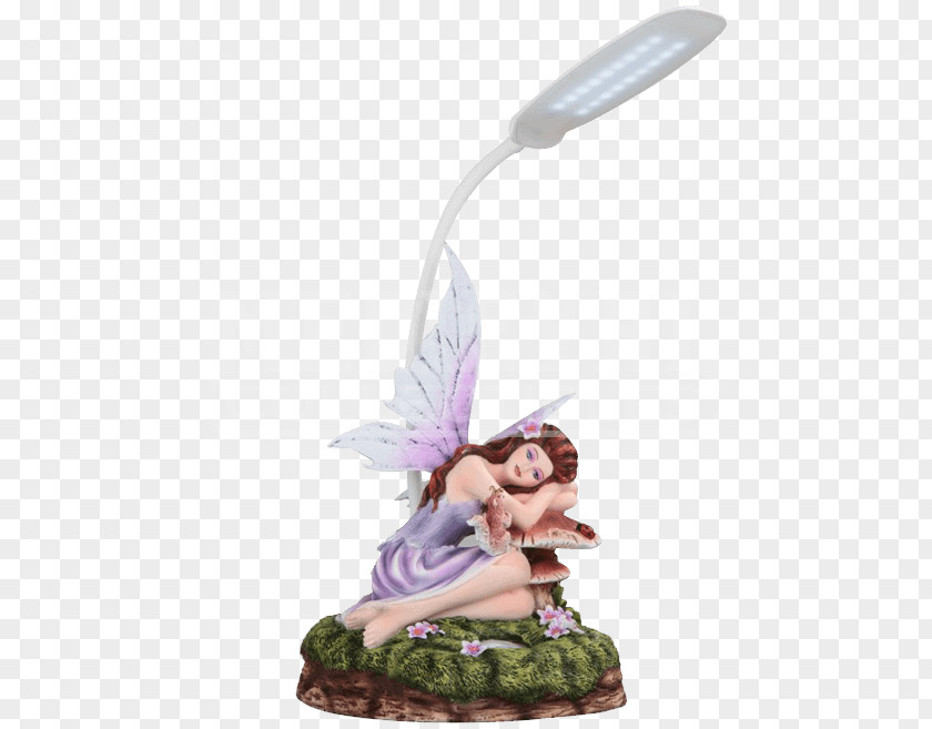 Fairy The With Turquoise Hair Light Figurine Lamp PNG
