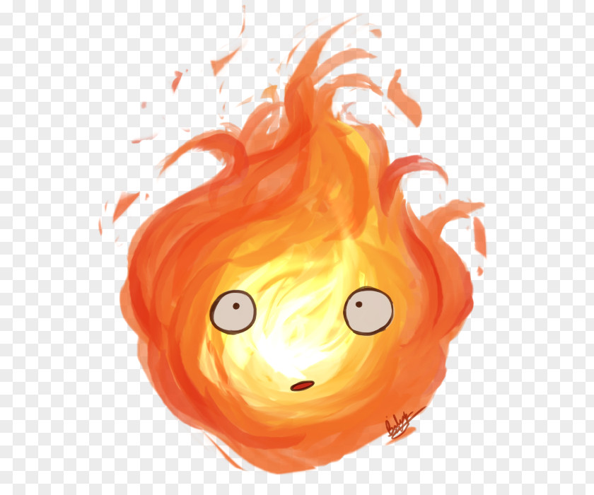 M T-shirts Calcifer Drawing Wizard Howl Studio Ghibli DeviantArt PNG