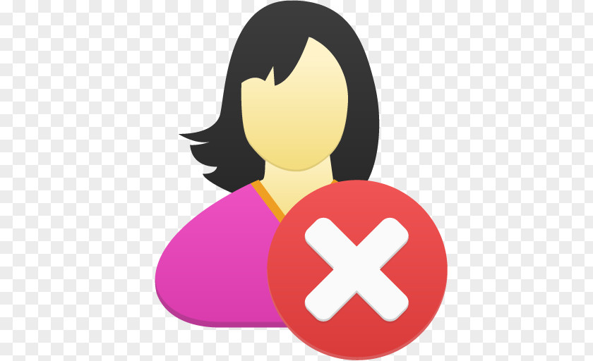 Female User Remove Logo Symbol Font PNG