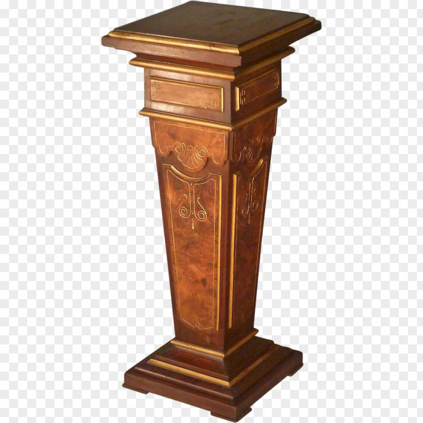 Jewelry Stand Pedestal Renaissance Revival Architecture Victorian Era Table PNG