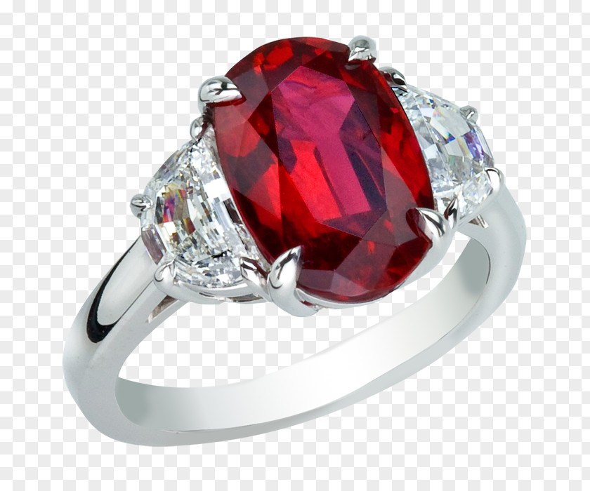Ruby Engagement Ring Diamond Gemstone PNG