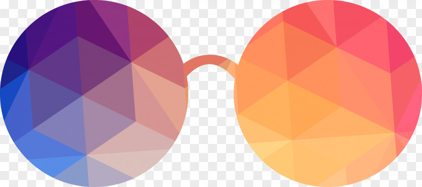 Colorful Abstract Geometric Glasses Abstraction Computer File PNG