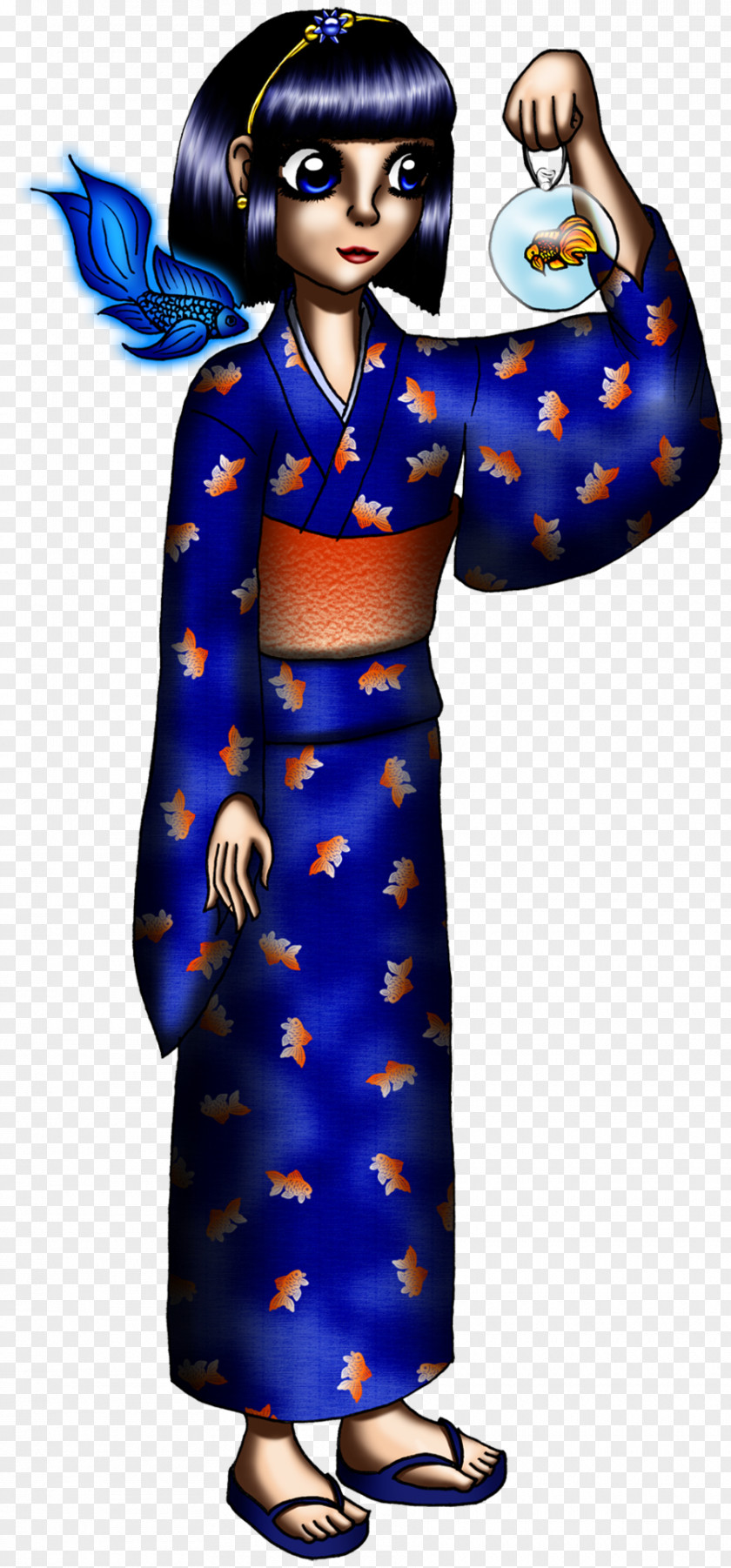 Design Geisha Costume PNG