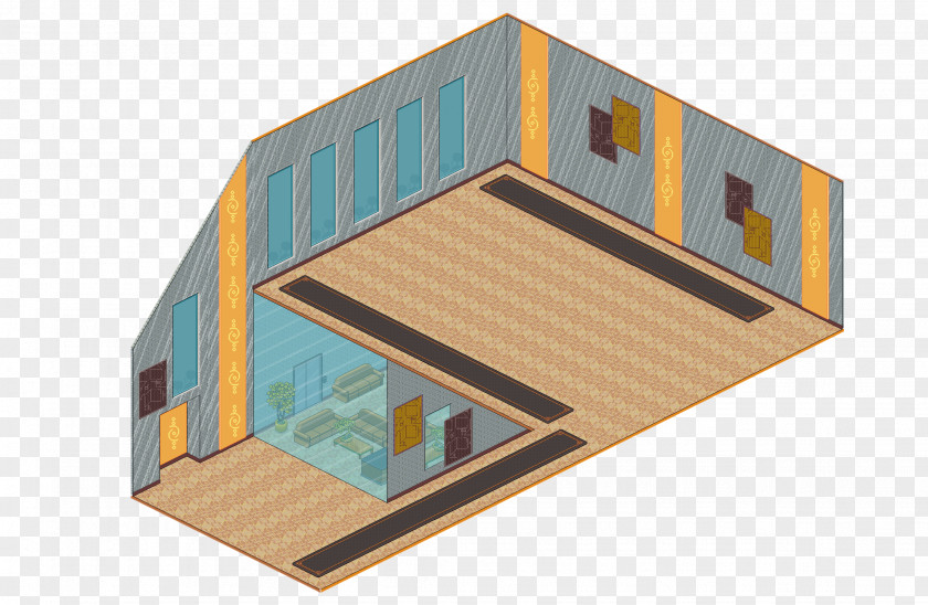 Reception Habbo Room Point And Click Building Shed PNG