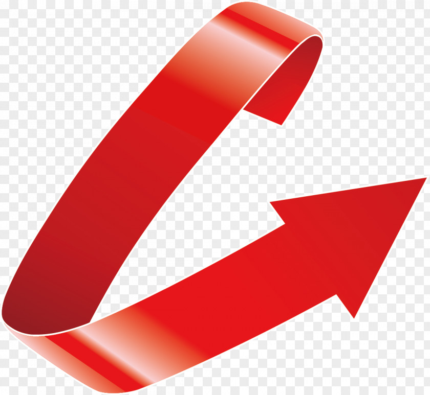 Red Ribbon Vector Arrow PNG