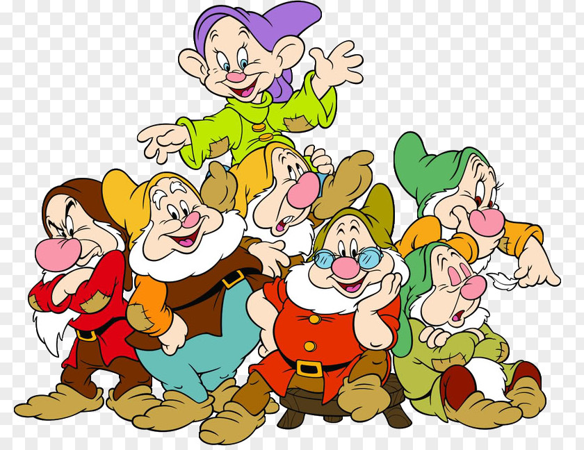 Seven Dwarfs Grumpy Bashful Sneezy Dopey PNG