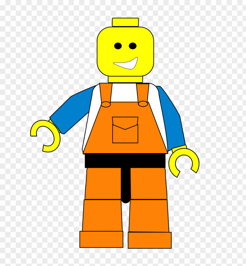 Yellow Robot LEGO Illustration PNG