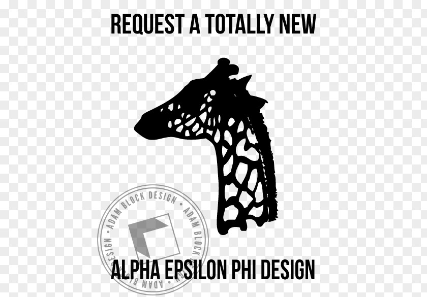 Alpha Phi Giraffe T-shirt Logo Design PNG