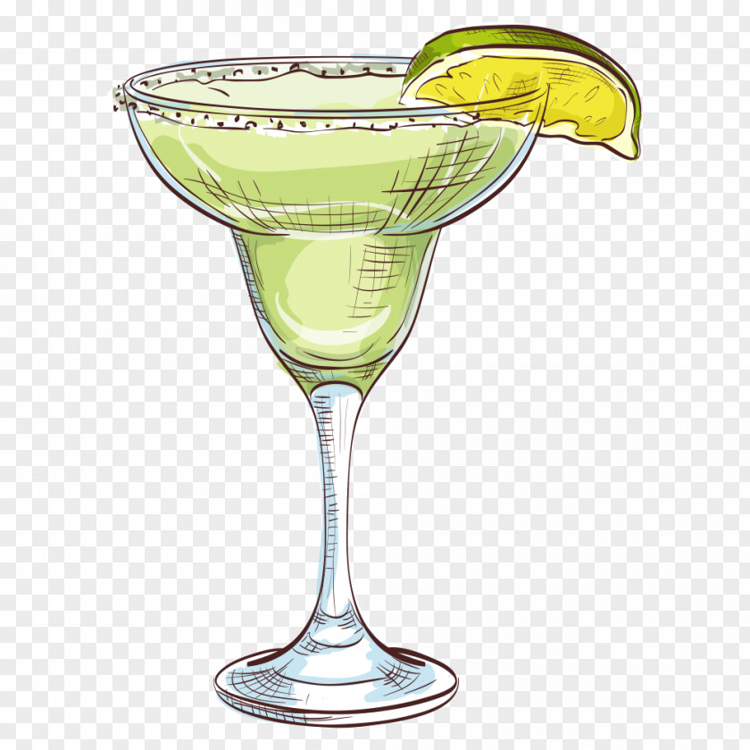 Cartoon Juice Cocktail Margarita Martini Drawing PNG