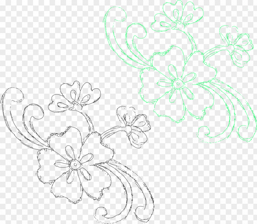 Forembroidery Floral Design Image Graphics Illustration Drawing PNG