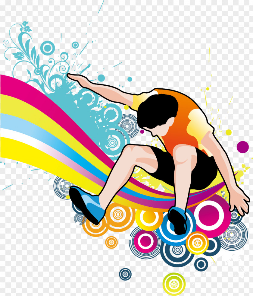 Skateboarding Illustration PNG