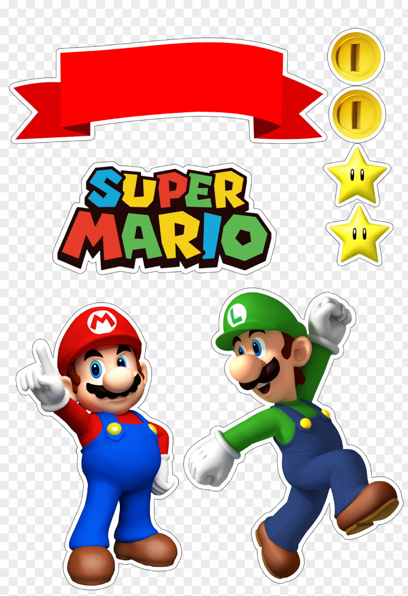 Cake Topper Love Birds New Super Mario Bros Bros. & Luigi: Superstar Saga Luigi U PNG