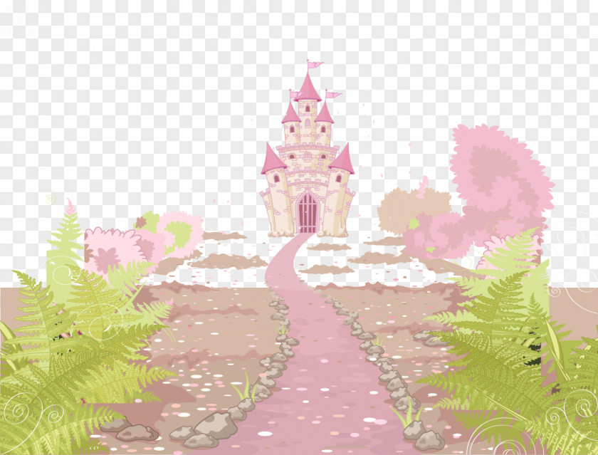 Castle Fairy Tale World Vector Material PNG