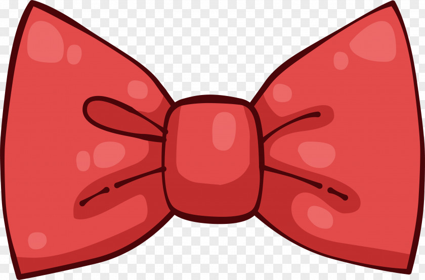 Red Hand Drawn Bow Tie Necktie Computer File PNG