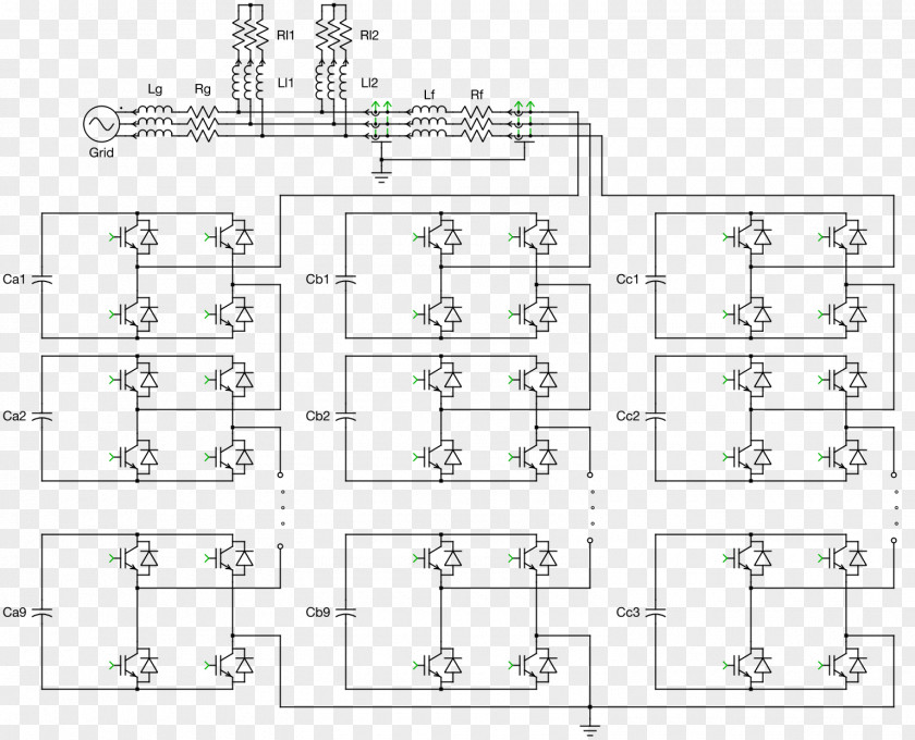 Circuit H Bridge Static Synchronous Compensator Electronic Power Inverters PNG