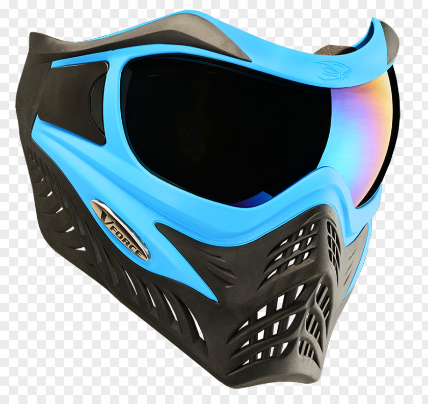 Grill Mask Paintball Guns Blue Color PNG