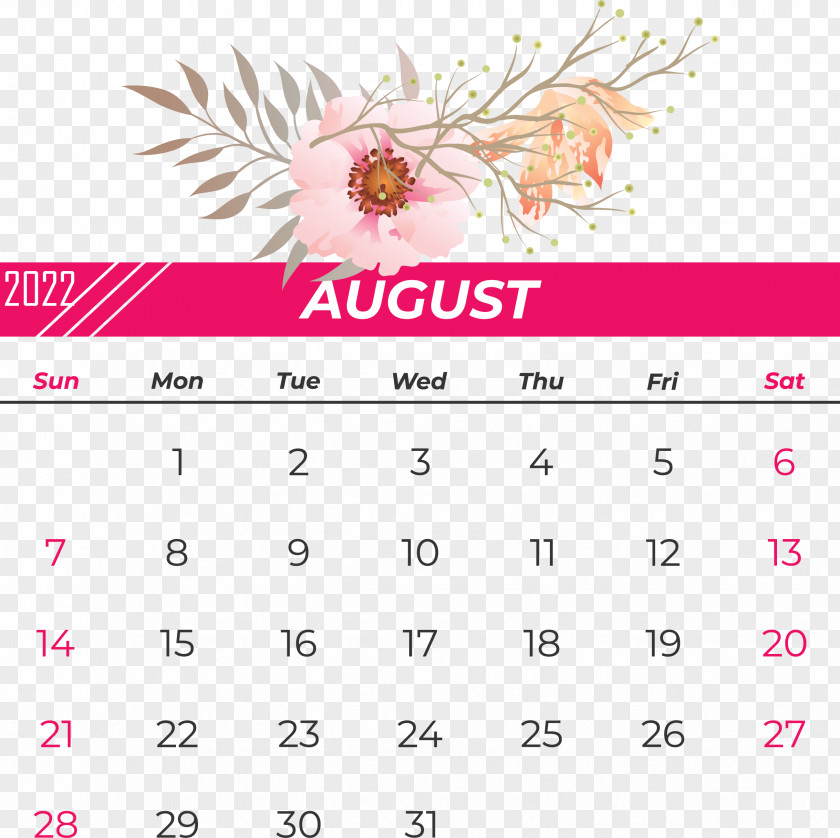 Line Calendar Font Pink M Meter PNG