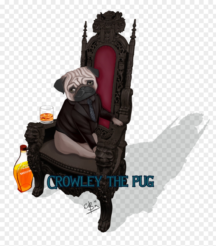 Pug Sketch Crowley Castiel Fan Art Photography PNG