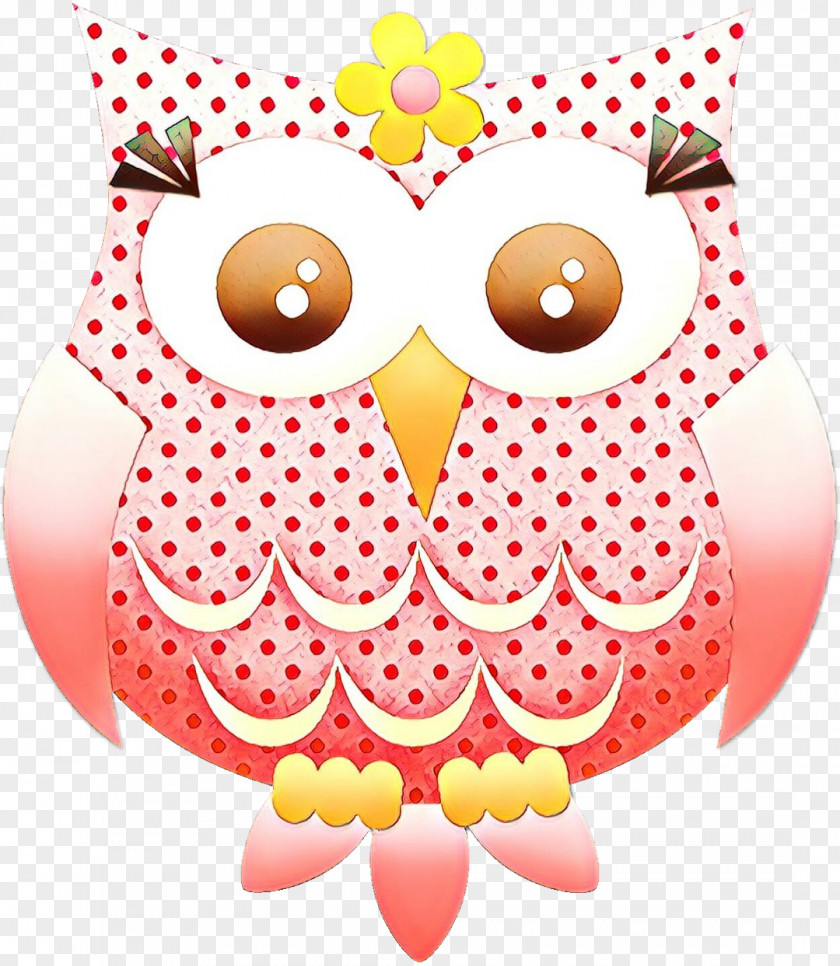 Owl Bird Of Prey Pink Cartoon PNG