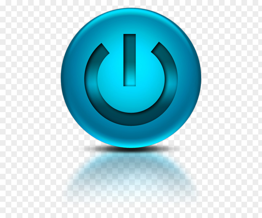 Blue Power Button Icon Desktop Wallpaper Clip Art PNG