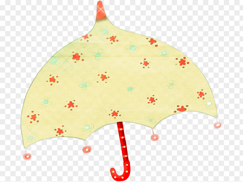 Cartoon Umbrella Yellow Motif Clip Art PNG