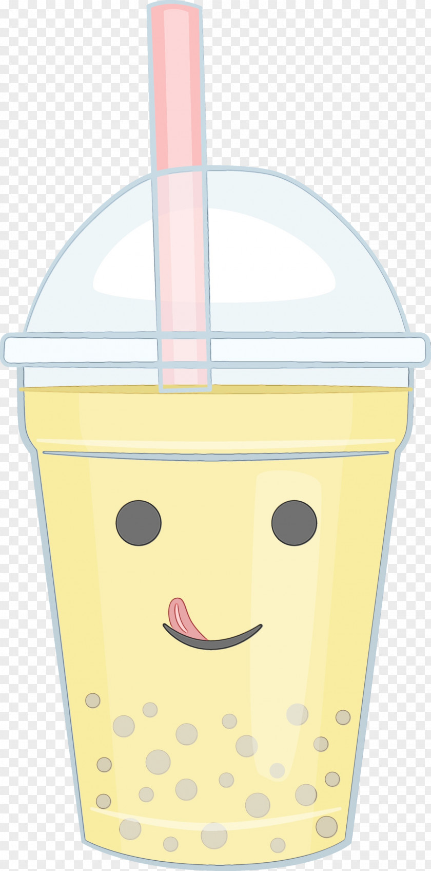 Milkshake Cartoon Yellow Background PNG