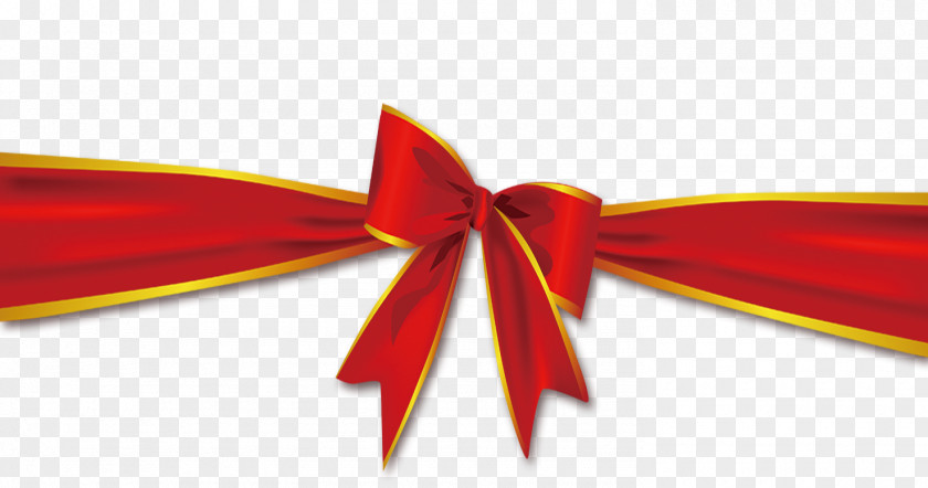 Ribbon Bow With Red PNG