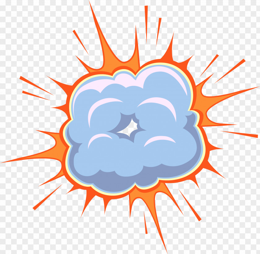 Explosion Cloud Labeled Stellate Speech Balloon PNG