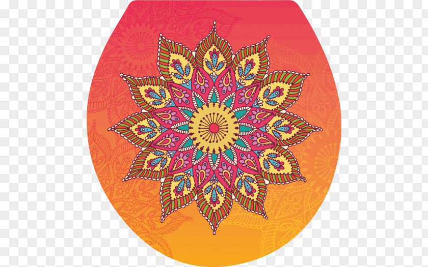 Floral Design Motif Circle PNG