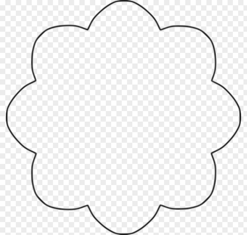 Flower Petals Cliparts Black And White Pattern PNG