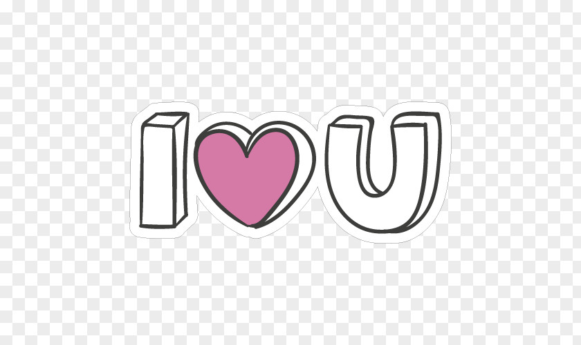 Love You Sticker Wall Decal Paper PNG