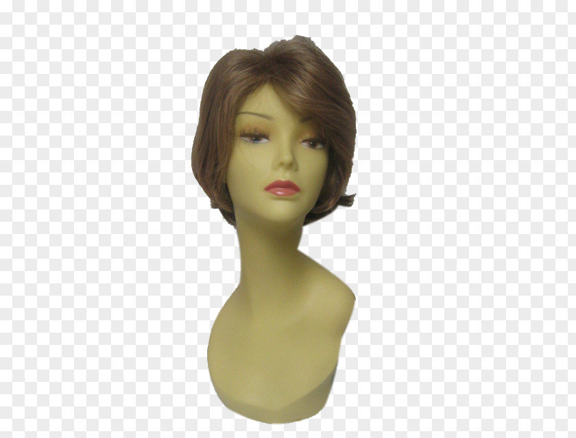 Wig Short Brown Hair Mannequin PNG