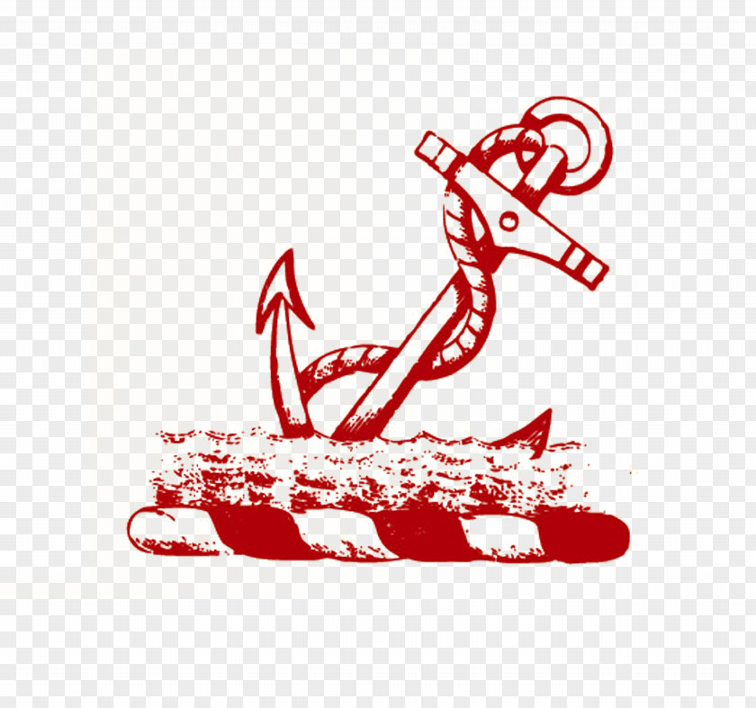 Hand-painted Anchor Sailing Ship Drawing Watercraft PNG