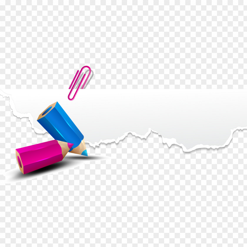 Tear Tab Colored Pencil Paper PNG