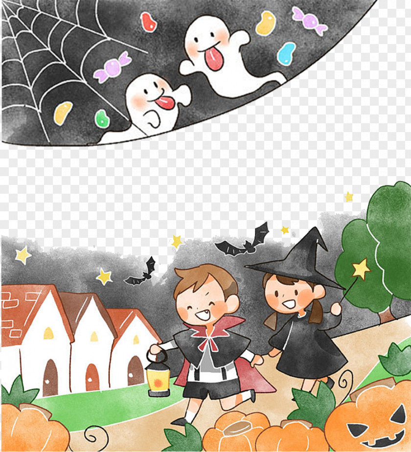 Halloween Poster Illustration PNG